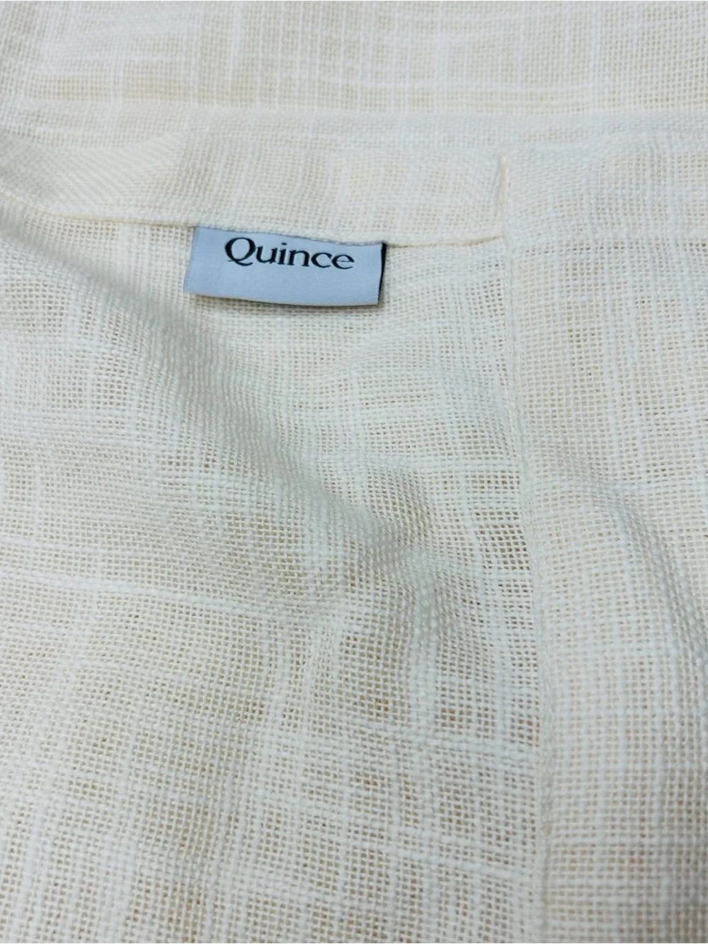 NWT QUINCE Set Of 2 48x96 Cotton Sheer Curtains Ivory 8941